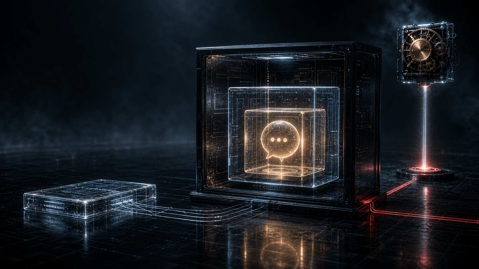 AI agent boundaries shown as nested thread, project, memory, and automation layers inside a structured workspace.